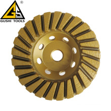 4" Turbo Aluminium Base Diamond Grinding Cup Wheel for Stone